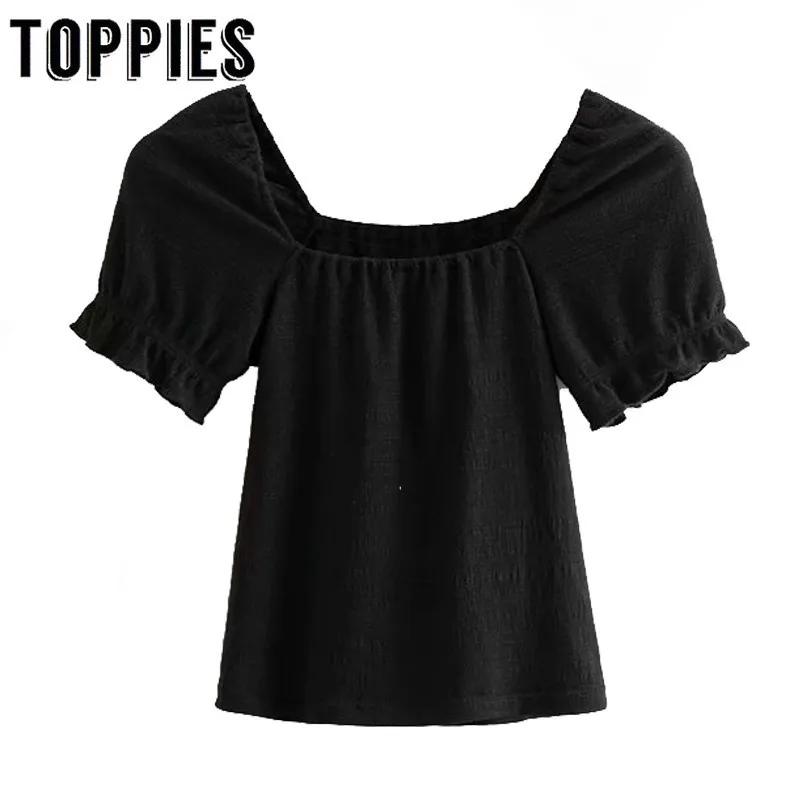 Vintage Black Square Collar Knitting Shirts Puff Sleeve Lolita Gothic Tops 2019 Summer Short Shirts DD9087
Vintage Black Square Collar Knitting Shirts Puff Sleeve Lolita Gothic Tops 2019 Summer Short Shirts DD9087