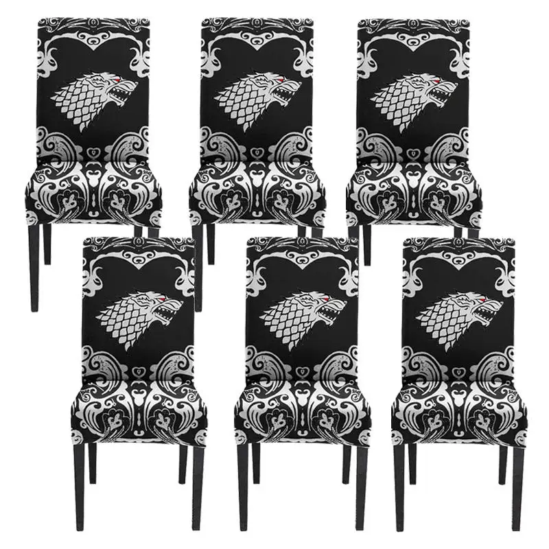 Custom Room Decor Chair Cover Spandex Stretch Slip Covers for High Back Chair House Stark Targaryen GOT Party Wedding Chair Case
Custom Room Decor Chair Cover Spandex Stretch Slip Covers for High Back Chair House Stark Targaryen GOT Party Wedding Chair Case