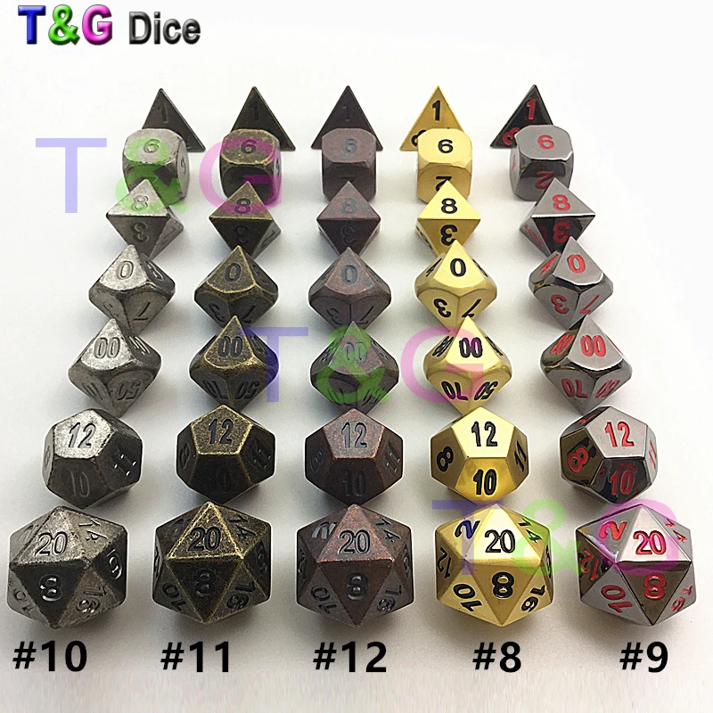 Hot New High Quality Vintge Metal 7 Dice set d4 d6 d8 d10 d% d12 d20 for dnd with box as gift
Hot New High Quality Vintge Metal 7 Dice set d4 d6 d8 d10 d% d12 d20 for dnd with box as gift