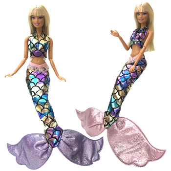 NK 2Pcs/Set Princess Doll Dress Similar Fairy Tale Mermaid Beautiful Big Tail Dress Gown Party Outfit For Barbie Doll Girls' Gif
NK 2Pcs/Set Princess Doll Dress Similar Fairy Tale Mermaid Beautiful Big Tail Dress Gown Party Outfit For Barbie Doll Girls' Gif