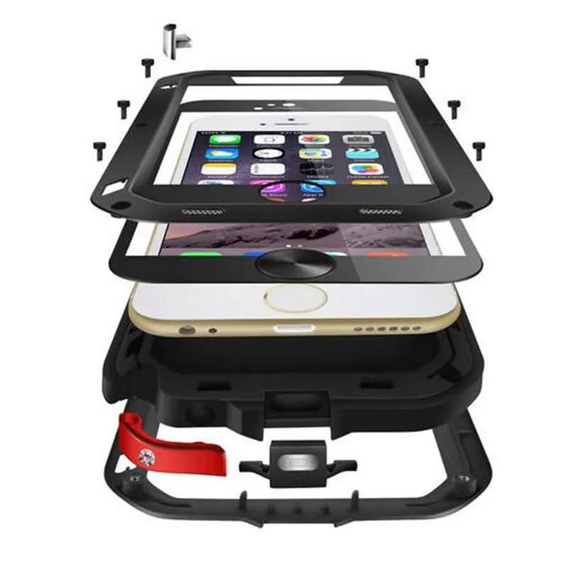 For iPhone 7 7Plus Aluminum Phone Case Shockproof Metal Armor Protective Cases Cover For iPhone 6 6s Plus 8 8Plus+Gorilla Glass
For iPhone 7 7Plus Aluminum Phone Case Shockproof Metal Armor Protective Cases Cover For iPhone 6 6s Plus 8 8Plus+Gorilla Glass