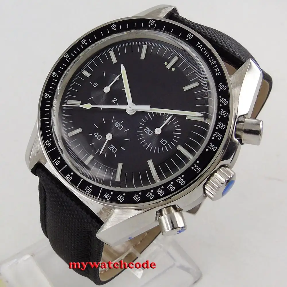 40mm bliger black sterile dial bow glass day week indicator Mechanical automatic mens watch B214
40mm bliger black sterile dial bow glass day week indicator Mechanical automatic mens watch B214