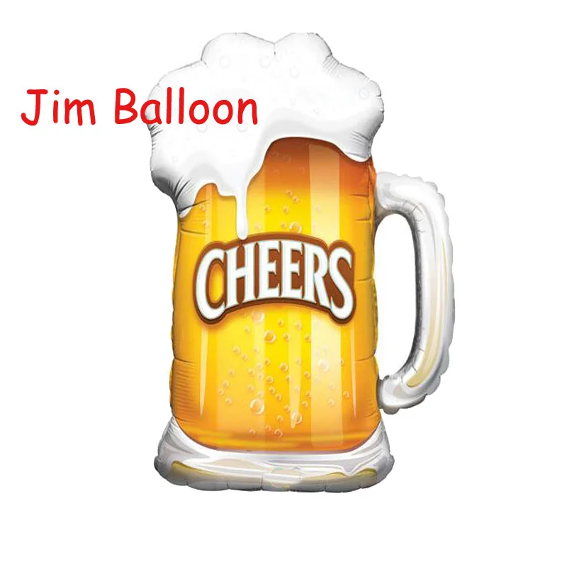 

80*62cm Cheers Cup balloon Champagne Beer Cocktail Celebration Glass Mug Shape Helium Foil Balloons for birthday party