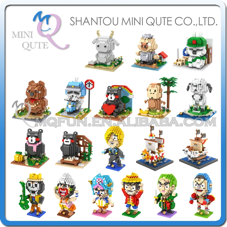Mini Qute LOZ Anime one piece Thousand Sunny MashiMaro Kumamon plastic building block model action figures educational toy
Mini Qute LOZ Anime one piece Thousand Sunny MashiMaro Kumamon plastic building block model action figures educational toy