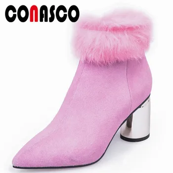 CONASCO New Fashion Women Genuine Leather High Heels Party Wedding Shoes Woman Autumn Winter Short Zipper Basic Boots Pumps
CONASCO New Fashion Women Genuine Leather High Heels Party Wedding Shoes Woman Autumn Winter Short Zipper Basic Boots Pumps