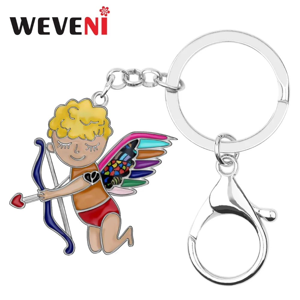 WEVENI Enamel Alloy Cupid Angel Key Chain Key Ring Fashion Cute Jewelry For Women Girls Teens Valentine's Day Gift Decoration
WEVENI Enamel Alloy Cupid Angel Key Chain Key Ring Fashion Cute Jewelry For Women Girls Teens Valentine's Day Gift Decoration