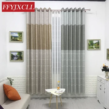 Brown Gray Modern Simple Stitching Design Polyester Blackout Curtains Fabric for Living Room Bedroom Window Curtains Jacquard
Brown Gray Modern Simple Stitching Design Polyester Blackout Curtains Fabric for Living Room Bedroom Window Curtains Jacquard