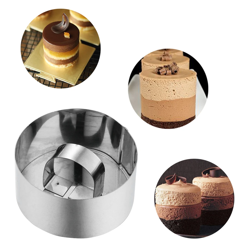 1PC DIY Fondant Mousse Cake Mold Stainless Steel Decorating Tools Round Silver Ring Slicer Cutter Hand Push Baking Cooking Mould
1PC DIY Fondant Mousse Cake Mold Stainless Steel Decorating Tools Round Silver Ring Slicer Cutter Hand Push Baking Cooking Mould