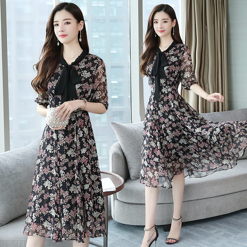 Summer Floral Print Party Women Dress Korean Elegant Office Lady Mesh Beach Vacation Midi Vintage Chiffon Black Runway Vestido
Summer Floral Print Party Women Dress Korean Elegant Office Lady Mesh Beach Vacation Midi Vintage Chiffon Black Runway Vestido