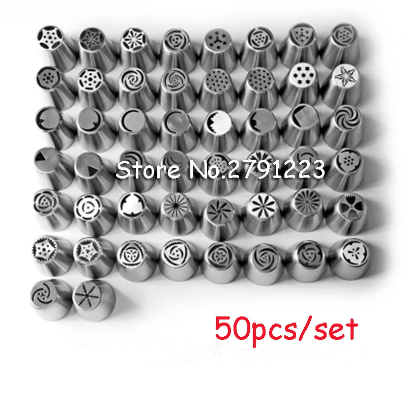 50Pcs / Set Russian Stainless Steel Icing Piping Nozzles Tips Pastry Cake Decorating Decoration Tools for the Kitchen Baking
50Pcs / Set Russian Stainless Steel Icing Piping Nozzles Tips Pastry Cake Decorating Decoration Tools for the Kitchen Baking