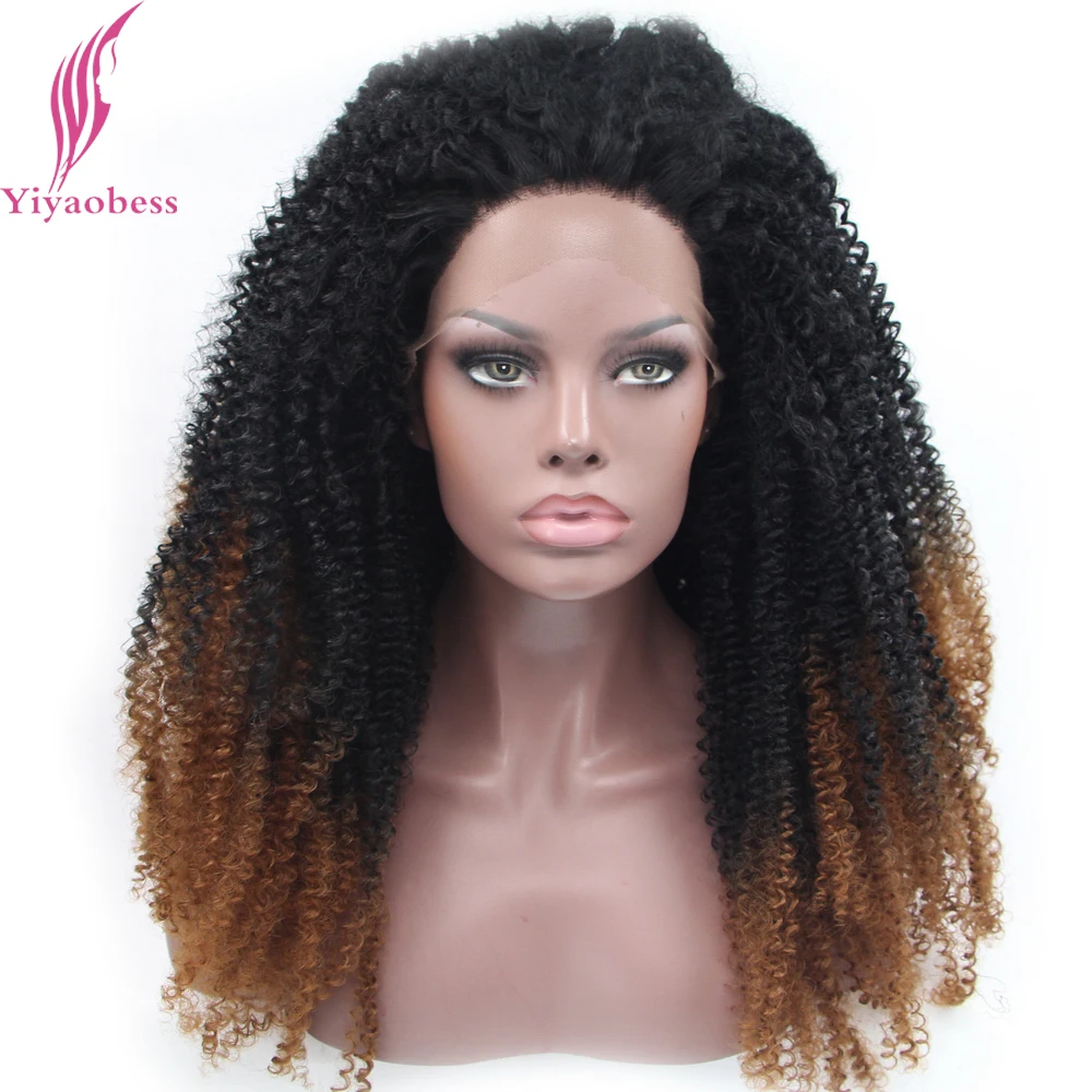 Yiyaobess Black Brown Grey Blonde Ombre Lace Front Wig Synthetic Medium Length Afro Kinky Curly Wigs For African American Women
Yiyaobess Black Brown Grey Blonde Ombre Lace Front Wig Synthetic Medium Length Afro Kinky Curly Wigs For African American Women