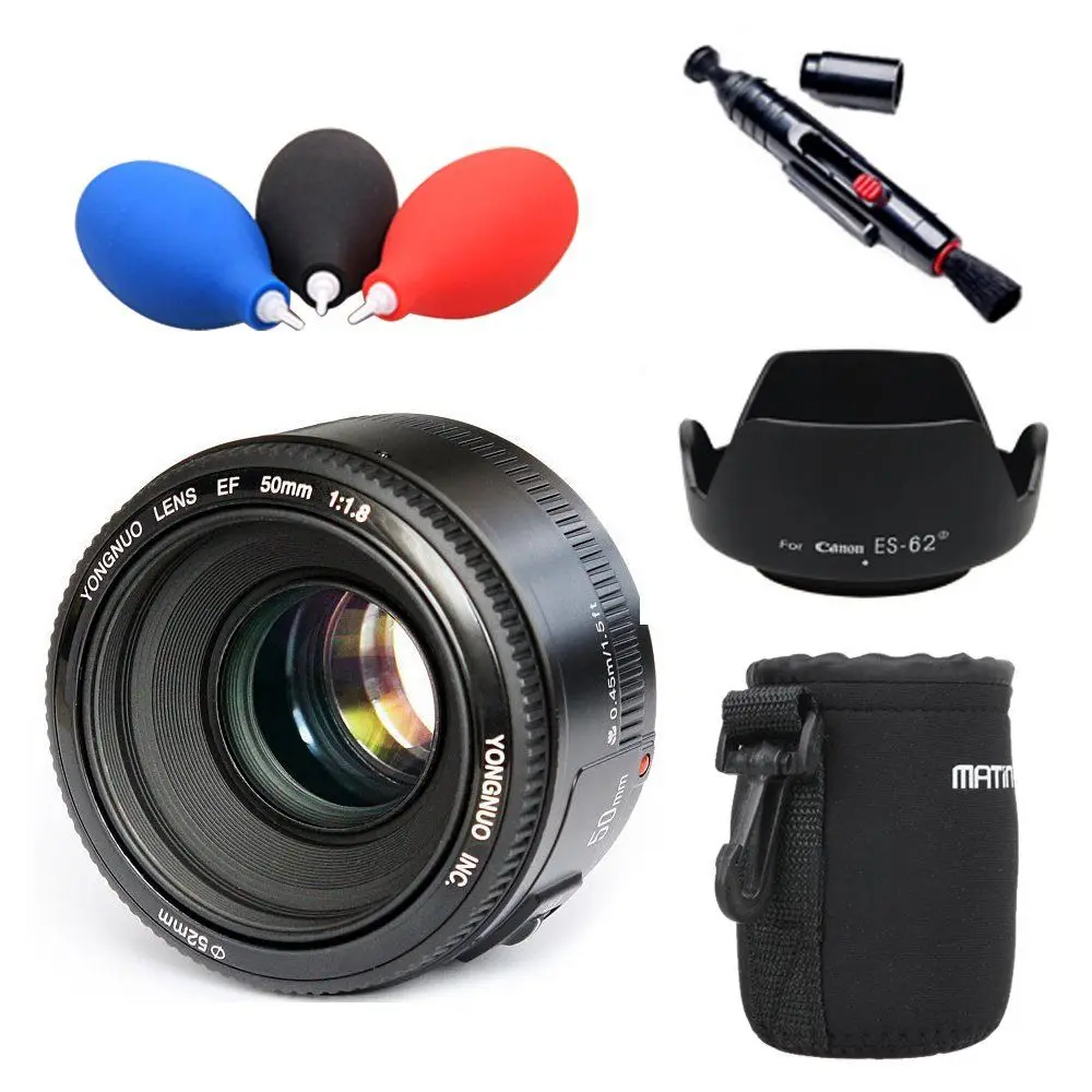 YONGNUO YN 50mm Lens fixed focus lens EF 50mm F/1.8 AF/MF lense Large Aperture Auto Focus Lens For Canon DSLR Camera
YONGNUO YN 50mm Lens fixed focus lens EF 50mm F/1.8 AF/MF lense Large Aperture Auto Focus Lens For Canon DSLR Camera