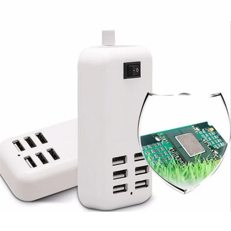 UVR 6 Ports Mobile Phone Charger 2.1A EU US Plug Power Adapter for iPhone Samsung HTC Huawei Dual USB Wall Home Travel Charger
UVR 6 Ports Mobile Phone Charger 2.1A EU US Plug Power Adapter for iPhone Samsung HTC Huawei Dual USB Wall Home Travel Charger