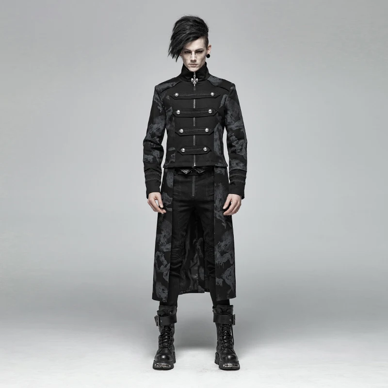 PUNK RAVE Men's Gothic Punk Retro Detachable Jacket Coat Punk Handsome Stage Performan Party Trench Coat
PUNK RAVE Men's Gothic Punk Retro Detachable Jacket Coat Punk Handsome Stage Performan Party Trench Coat