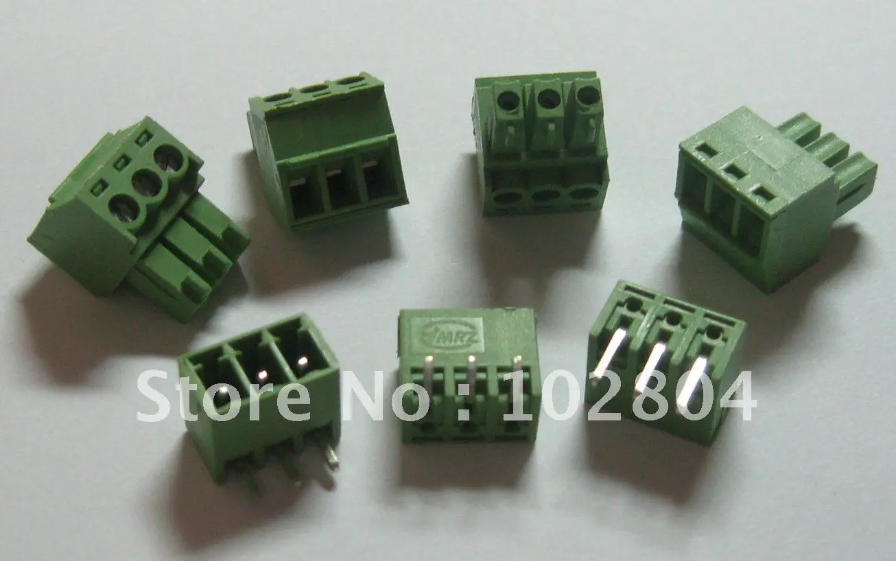 100 pcs Angle 3pin/way Pitch 3.81mm Screw Terminal Block Connector Green Color Pluggable Type with angle pin
100 pcs Angle 3pin/way Pitch 3.81mm Screw Terminal Block Connector Green Color Pluggable Type with angle pin