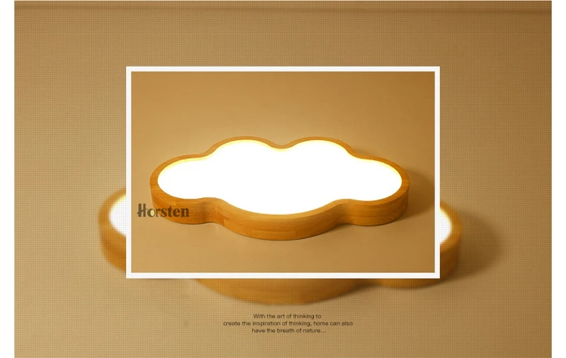 Japanese Style Room Ceiling Lights Cloud Shape LED Ceiling Light For Bedroom Kids Luminaire Cute Wooden Kitchen Lighting Fixture (3)