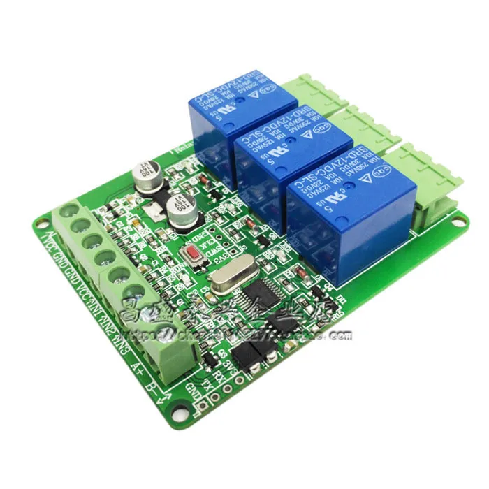 MODBUS-RTU 3-way Network Relay Module RS485/TTL Communication Remote Control Secondary Development
MODBUS-RTU 3-way Network Relay Module RS485/TTL Communication Remote Control Secondary Development