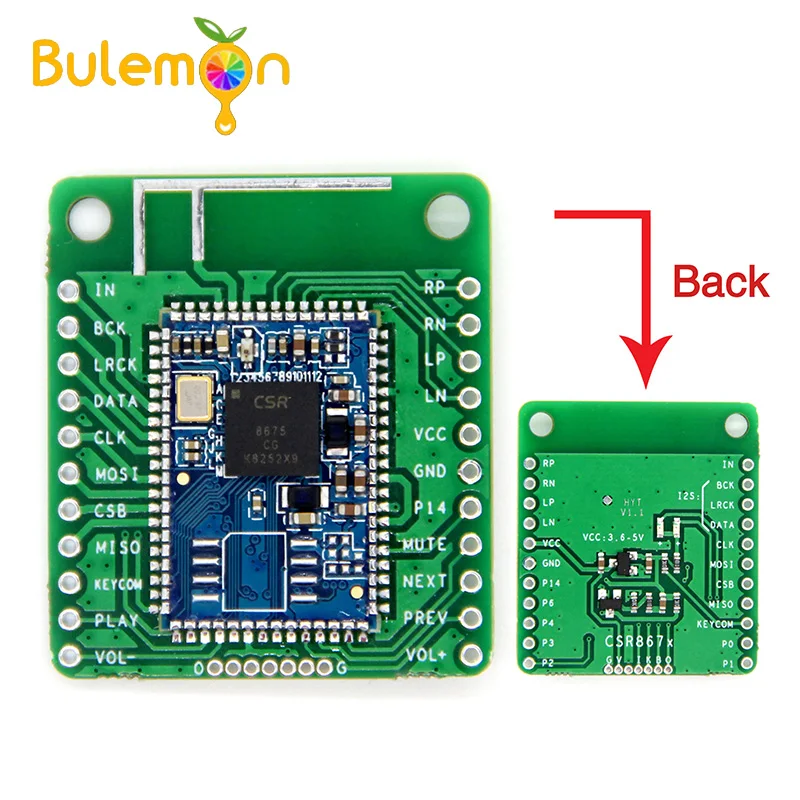 2pcs/lot CSR8675 Bluetooth V5.0 Low Power Bluetooth Audio Module APTX-HD Lossless Compression I2S Fiber SPDIF
2pcs/lot CSR8675 Bluetooth V5.0 Low Power Bluetooth Audio Module APTX-HD Lossless Compression I2S Fiber SPDIF