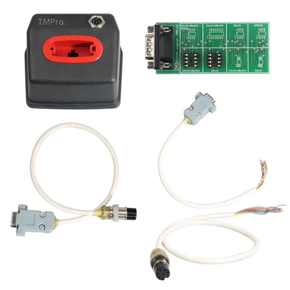 Original TMPro 2 TMPro2 Transponder Car Key Programmer PIN Code Calculator PIC adapter Eeprom adapter+Set of 2 cable Main SW
Original TMPro 2 TMPro2 Transponder Car Key Programmer PIN Code Calculator PIC adapter Eeprom adapter+Set of 2 cable Main SW