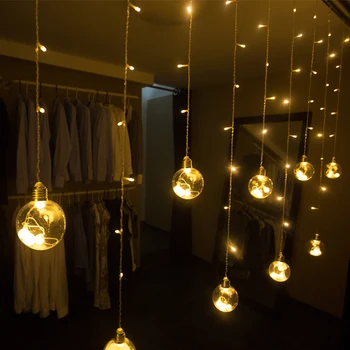 LED Bulb Ball String Curtain Light Remote Control Valentine Christmas Window Wedding Decoration Connectable String Lights
LED Bulb Ball String Curtain Light Remote Control Valentine Christmas Window Wedding Decoration Connectable String Lights
