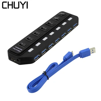 USB 3.0 Hub USB-A To 4 Ports 7 Ports USB3.0 With DC 5V/2A Power Supply LED ON/OFF Switch USB C Splitter Adapter For PC Laptop
USB 3.0 Hub USB-A To 4 Ports 7 Ports USB3.0 With DC 5V/2A Power Supply LED ON/OFF Switch USB C Splitter Adapter For PC Laptop