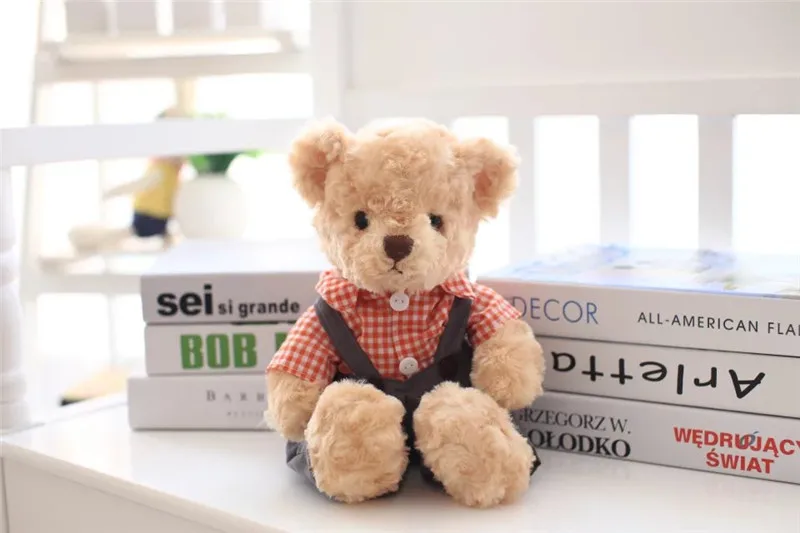 A pair 30CM Kawaii Teddy Bear Plush Toy Stuffed Couple teddy bear with cloth Soft Kids Toys Hight Quality 2018 New (9)