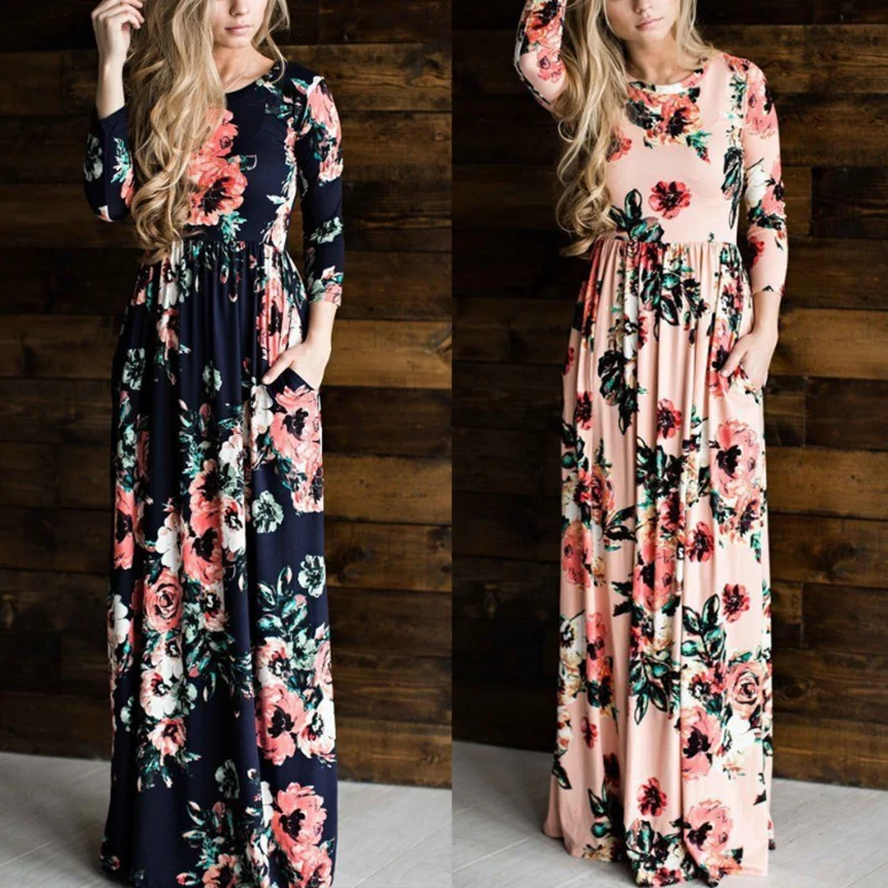 2018 Hot Sale Party High Waistline Dress Multicolor Summer Autumn Sundress Women's Beach Long Beauty Floral Clothing
2018 Hot Sale Party High Waistline Dress Multicolor Summer Autumn Sundress Women's Beach Long Beauty Floral Clothing