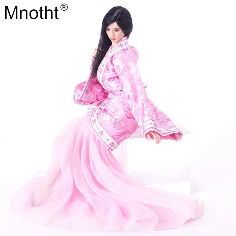 

Mnotht VS050 Clothes 1/6 Ancient Female Soldier Chinese Skirt Pink Hanfu Dress Toys For 12'' Action Figure Doll Collection m3n