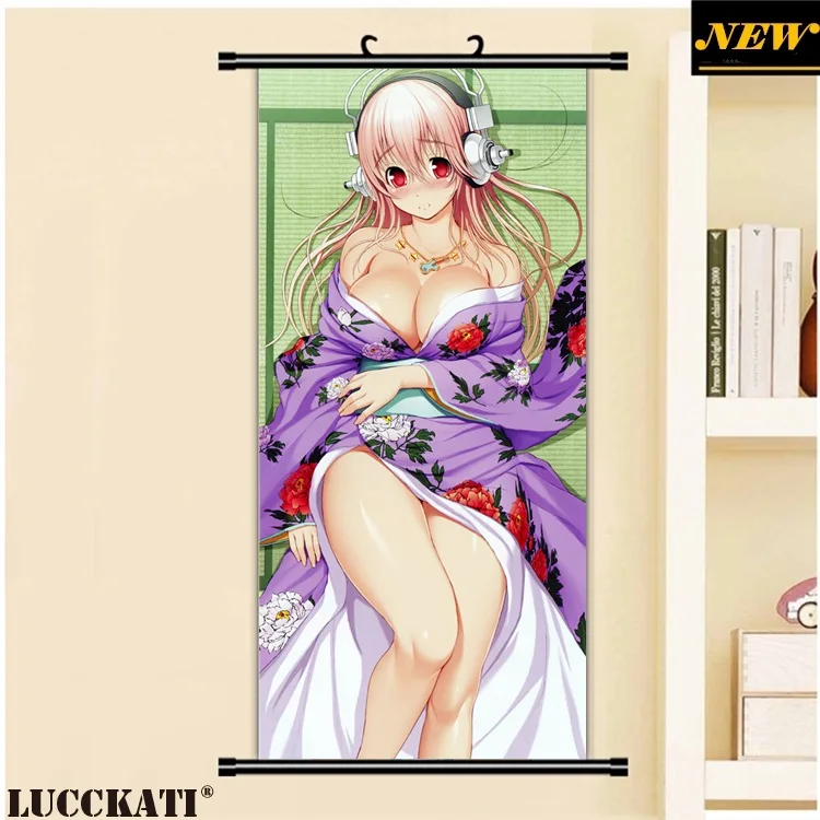 45X95 см Sonicomi Super Sonico бикини груди трусики сексуальные лоли мультфильм аниме стены