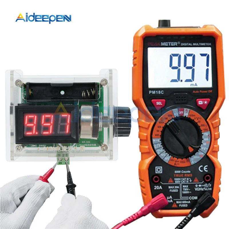 4-20ma LED Digital Current Signal Generator Handheld Analog Generator Rechargeable DC 5V 12V 24V For Meter Test PLC Debugging
4-20ma LED Digital Current Signal Generator Handheld Analog Generator Rechargeable DC 5V 12V 24V For Meter Test PLC Debugging