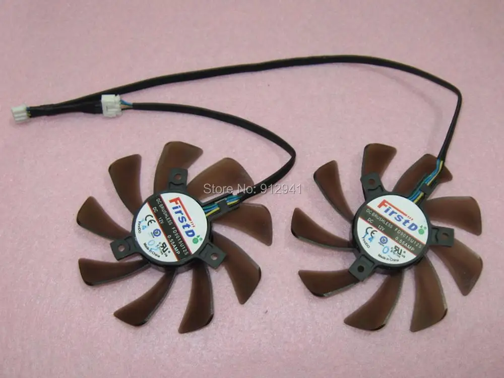 FD9015U12S 85mm Graphics / Video Card Dual Fan Replacement 39mm 12V 0.55A 4Wire 4Pin for Sapphire VAPOR-X XFX HD7950 HD7970 B
FD9015U12S 85mm Graphics / Video Card Dual Fan Replacement 39mm 12V 0.55A 4Wire 4Pin for Sapphire VAPOR-X XFX HD7950 HD7970 B