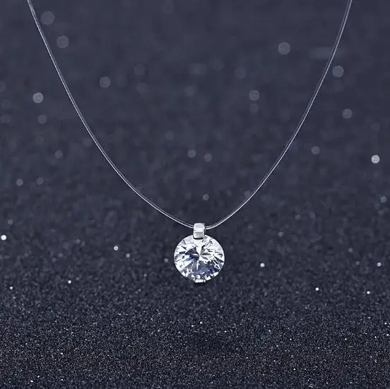 Fashion Transparent Invisible Fishing Line Cubic Zircon Round Pendant Choker Necklace 6mm 8 mm For Women Girl Jewelry Gift
Fashion Transparent Invisible Fishing Line Cubic Zircon Round Pendant Choker Necklace 6mm 8 mm For Women Girl Jewelry Gift