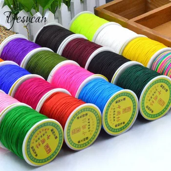 Yesucan 100 Meter 0.8mm Soft Satin Rattail Fabric Cotton Ropes String Silk Macrame Cord Nylon DIY Chinese Knot DIY Jewelry Cords
Yesucan 100 Meter 0.8mm Soft Satin Rattail Fabric Cotton Ropes String Silk Macrame Cord Nylon DIY Chinese Knot DIY Jewelry Cords