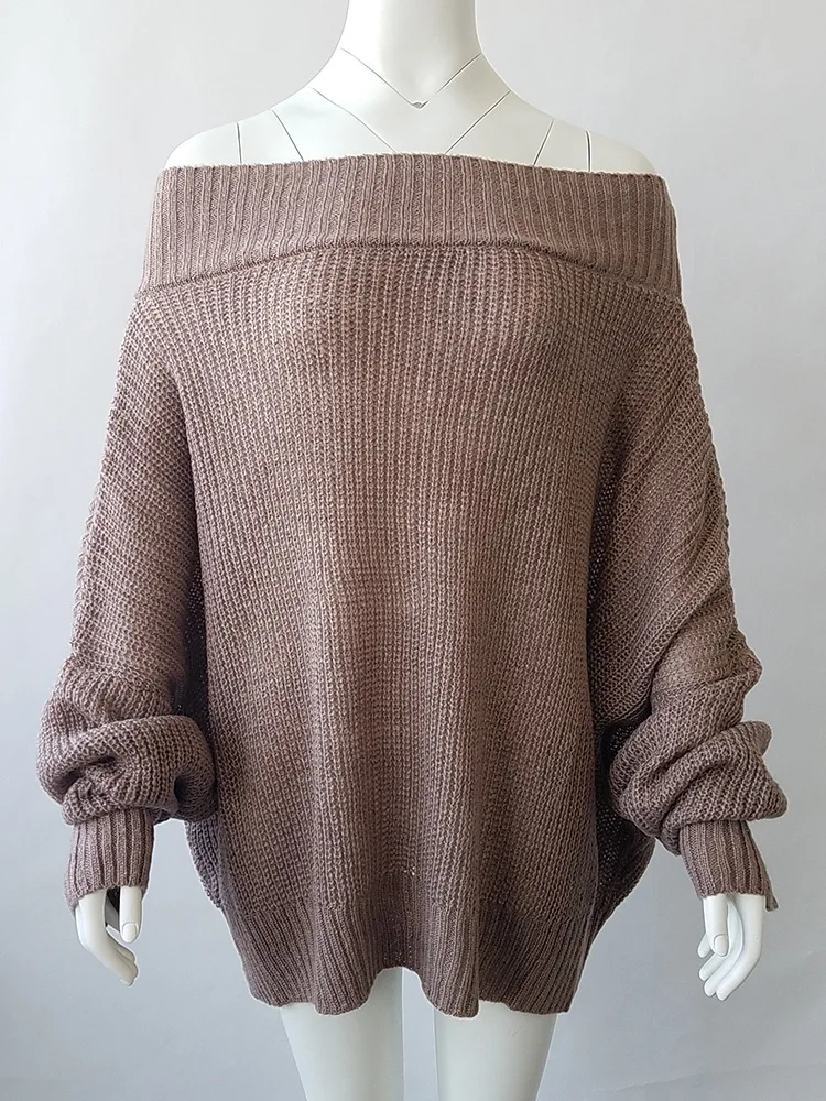 2018 autumn and winter women pullovers American lazy wind loose large size female off-the-shoulder sweater 66605
2018 autumn and winter women pullovers American lazy wind loose large size female off-the-shoulder sweater 66605