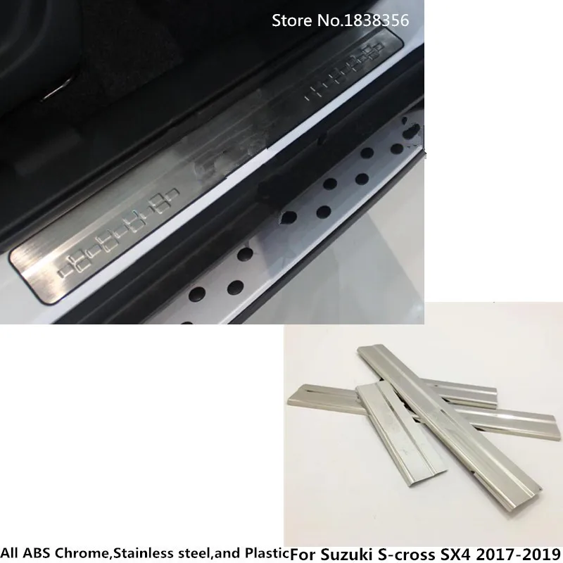For Suzuki S-cross scross SX4 2017 2018 2019 styling body Stainless Steel Car Door Cover Plate Outside Threshold Pedal 4pcs
For Suzuki S-cross scross SX4 2017 2018 2019 styling body Stainless Steel Car Door Cover Plate Outside Threshold Pedal 4pcs