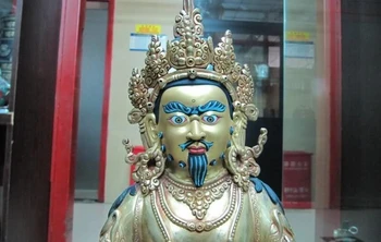 13"Tibet Buddhism fane Pure Bronze Copper 24K Gild Yellow Jambhala Buddha Statue
13"Tibet Buddhism fane Pure Bronze Copper 24K Gild Yellow Jambhala Buddha Statue