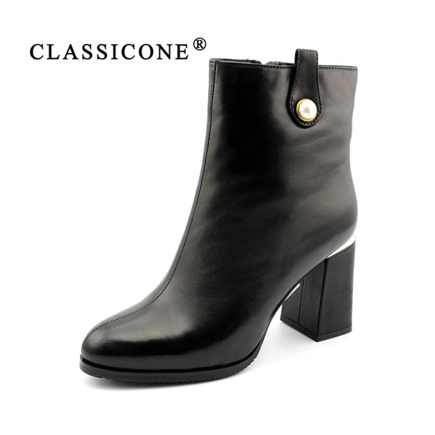 CLASSICONE Winter woman shoes black high heels Genuine leather wool fur Inside warm Pumps shoe decoration women boots ankle boot
CLASSICONE Winter woman shoes black high heels Genuine leather wool fur Inside warm Pumps shoe decoration women boots ankle boot