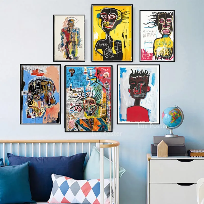 Home Decor Wall Canvas Painting Jean Michel Graffiti Modern Nordic Poster Pictures Printed Art Watercolor Modular Living Room
Home Decor Wall Canvas Painting Jean Michel Graffiti Modern Nordic Poster Pictures Printed Art Watercolor Modular Living Room