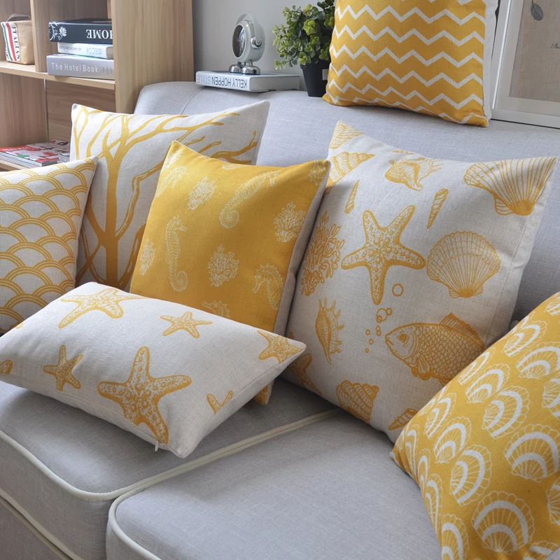 Yellow Starfish Sea Horse Shell Palm Tree Anchors Decorative Cushion Throw Pillow Case For Sofa Car Cushion Covers 45x45cm
Yellow Starfish Sea Horse Shell Palm Tree Anchors Decorative Cushion Throw Pillow Case For Sofa Car Cushion Covers 45x45cm