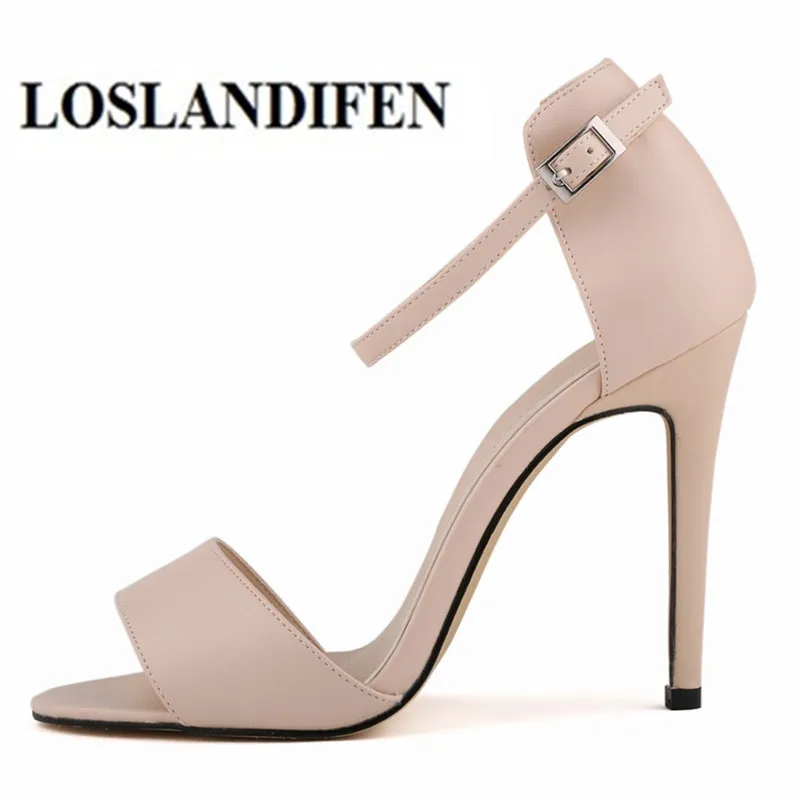 LOSLANDIFEN Summer Open Toe Ankle Straps Sandals Women Shoes 11 cm High Heels Shoes Peep Toe Sandal Party Wedding Nude Chaussure
LOSLANDIFEN Summer Open Toe Ankle Straps Sandals Women Shoes 11 cm High Heels Shoes Peep Toe Sandal Party Wedding Nude Chaussure