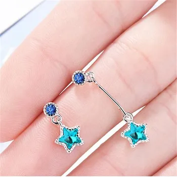 New Beautiful Asymmetrical Star Flash Crystal 925 Sterling Silver Jewelry Elegant Navy Five-pointed Simple Stud Earrings SE766
New Beautiful Asymmetrical Star Flash Crystal 925 Sterling Silver Jewelry Elegant Navy Five-pointed Simple Stud Earrings SE766
