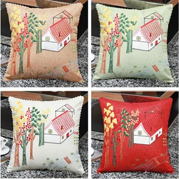 Free shipping Natural linen throw pillow cushion DIY ribbon embroidery handmade cushion case 18inch lovely house pillow
Free shipping Natural linen throw pillow cushion DIY ribbon embroidery handmade cushion case 18inch lovely house pillow