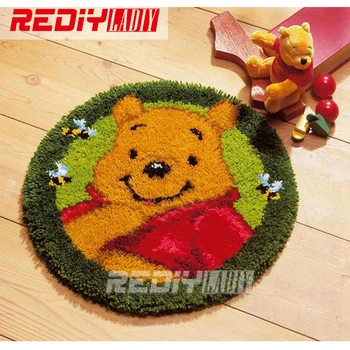 Latch Hook Rug Kits Unfinished Crocheting Tapestry Yarn Needlework Cushion Set for Embroidery Carpet Cartoon Bear with Bee Mat
Latch Hook Rug Kits Unfinished Crocheting Tapestry Yarn Needlework Cushion Set for Embroidery Carpet Cartoon Bear with Bee Mat