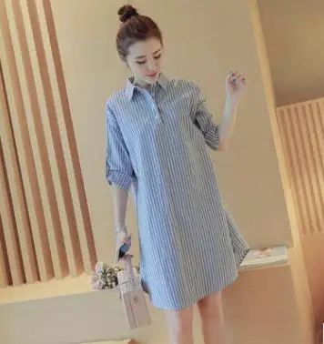 Striped Maternity cotton Maternity blouses 2020 Spring Summer New clothes for pregnant women large size pregnancy shirt dress
Striped Maternity cotton Maternity blouses 2020 Spring Summer New clothes for pregnant women large size pregnancy shirt dress
