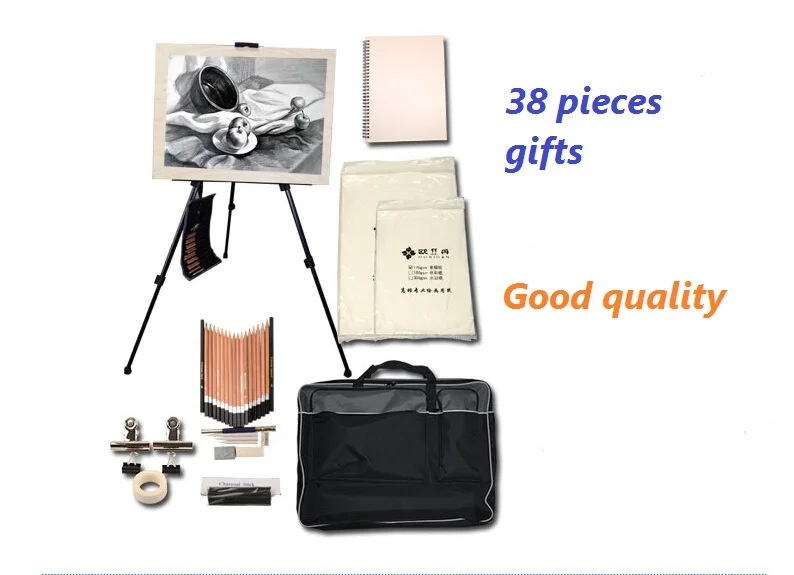 New product 38 pieces gifts sketch for painting sketchpad pencil sketch suits Atr set painting set with Easel painting bag
New product 38 pieces gifts sketch for painting sketchpad pencil sketch suits Atr set painting set with Easel painting bag