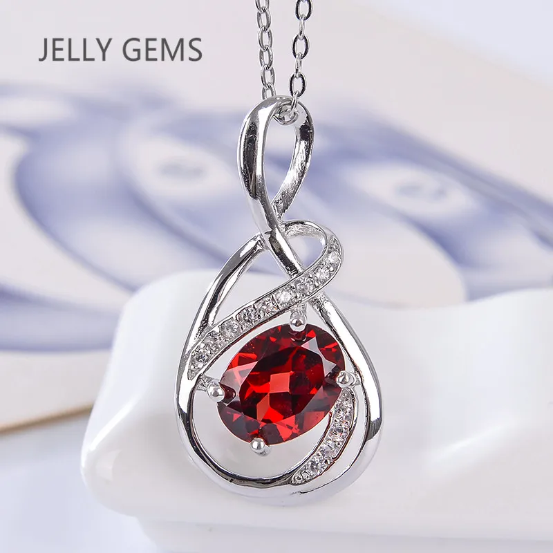 JELLYGEMS100%Natural Garnet Pandent 2.5ct Real 925 Solid Sterling Silver jewelry wine red gemstone necklace for women gift 7*9mm
JELLYGEMS100%Natural Garnet Pandent 2.5ct Real 925 Solid Sterling Silver jewelry wine red gemstone necklace for women gift 7*9mm