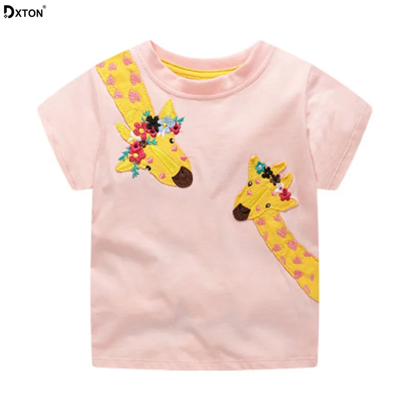 Dxton Toddler Girls T-shirt Cartoon Short Sleeve Kids Tees Children Summer Clothes Giraffe Animal Pattern Girls Tshirt 2-7year
Dxton Toddler Girls T-shirt Cartoon Short Sleeve Kids Tees Children Summer Clothes Giraffe Animal Pattern Girls Tshirt 2-7year
