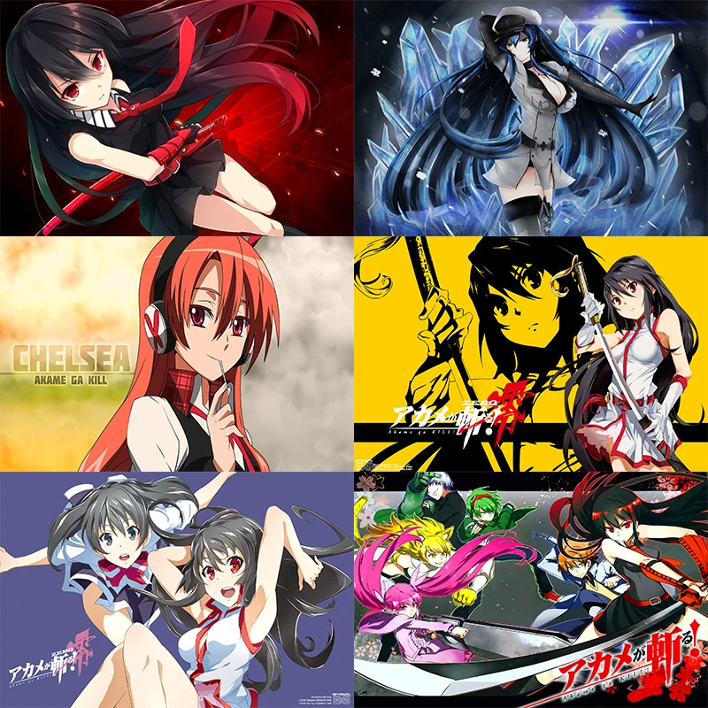 Akame ga KILL! Плакат с прозрачным изображением настенные наклейки украшение для дома