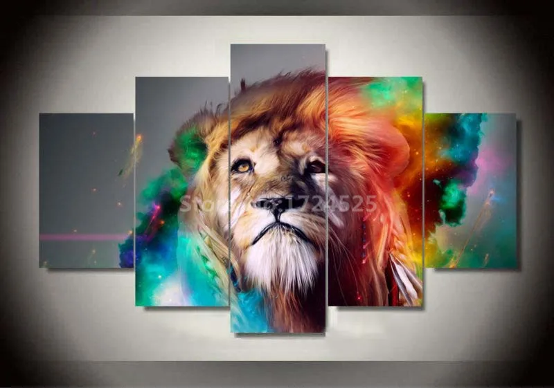 2017 Limited New Colorful For Lion Animal Wall Art Painting Picture Canvas Prints Living Room Home Decor Unframed 5 Pieces/set
2017 Limited New Colorful For Lion Animal Wall Art Painting Picture Canvas Prints Living Room Home Decor Unframed 5 Pieces/set