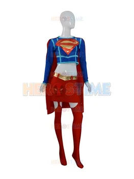 (SUP106) Shiny Metallic Spandex Lycra Supergirl Female Superhero Costume Cosplay Zentai Dress Halloween Party Costume With Cape
(SUP106) Shiny Metallic Spandex Lycra Supergirl Female Superhero Costume Cosplay Zentai Dress Halloween Party Costume With Cape